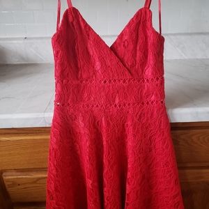 Red lace dress xxs